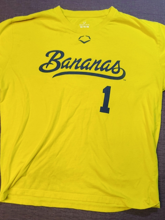 Savannah Bananas Other - EvoShield Savannah Bananas #1 Shirsey T-Shirt Mens XL Yellow Graphic Tee